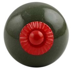 Olive Round Red Fitting Ceramic Knob